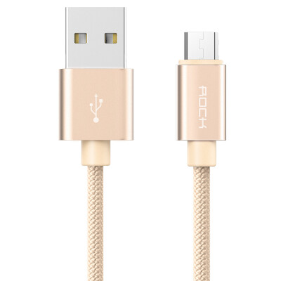 

ROCK Micro USB cable for charging&data transfer 18 meters gold