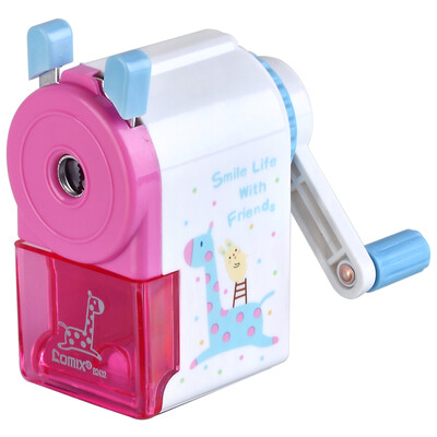 

COMIX happy pencil sharpener pencil sharpener yellow red blue green pink color random office stationery B2432