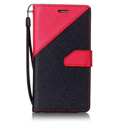 

Black + red Design PU Leather Wallet Case Classic Flip Cover with Stand Function and Credit Card Slot for Samsung Galaxy S7