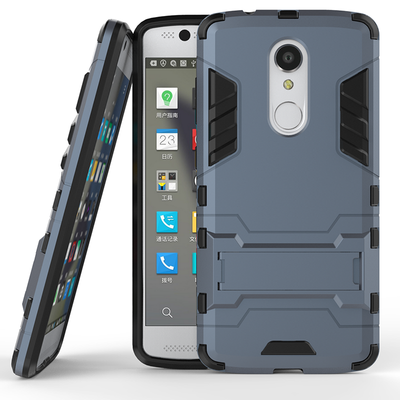 

Темно-синий Slim Robot Armor Kickstand Ударопрочный жесткий корпус из прочной резины для ZTE AXON 7 Mini