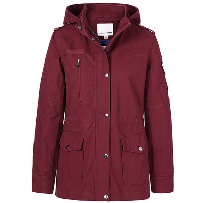

Semir Ms detachable hat NY alphabet embroidered waist jacket jacket jacket 13316090001 wine red XL