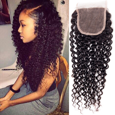 

Mongolian Kinky Curly Lace Closure Virgin Afro Kinky Lace Closure Mongolian Kinky Curly Closure Free Part 4*4