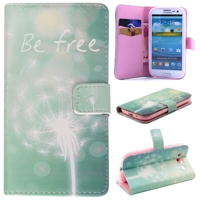 

Green dandelion Design PU Leather Flip Cover Wallet Card Holder Case for SAMSUNG Galaxy S3 i9300