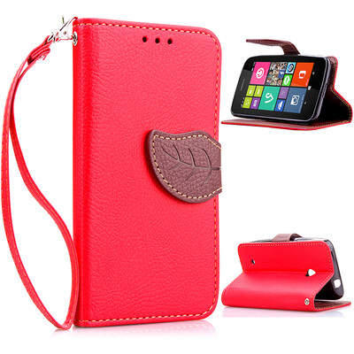 

Red Design PU Leather Flip Cover Wallet Card Holder Case for Nokia Lumia 530