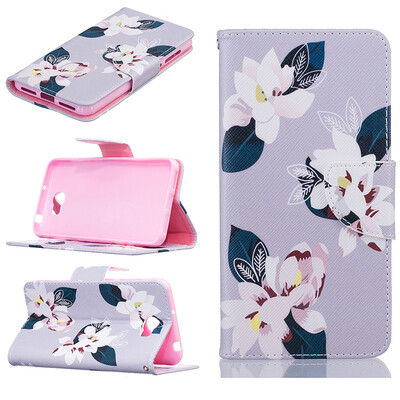 

Gray lily Design PU Leather Flip Cover Wallet Card Holder Case for HUAWEI Y5 II