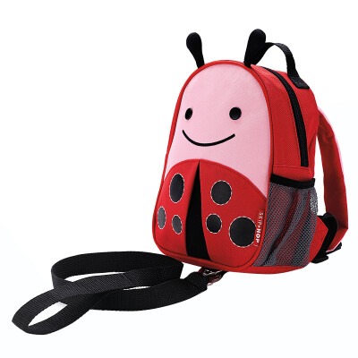 

SKIP HOP zoo-let mini backpack with anti-lost belt cartoon pattern shoulder bag kindergarten children&39s school bag - beetle 1-4 years old US imports