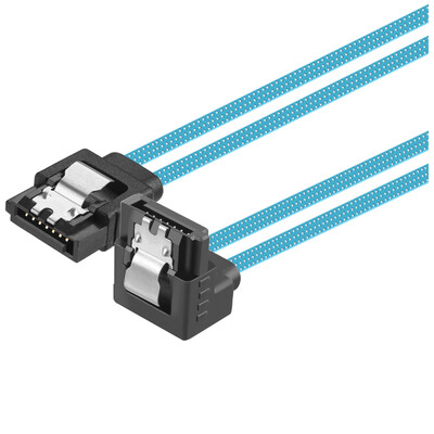 

CE-LINK 2633 SATA3 generation hard disk data cable double elbow high-speed dual-channel hard drive serial cable support SSD solid-state hard drive on the left bend red