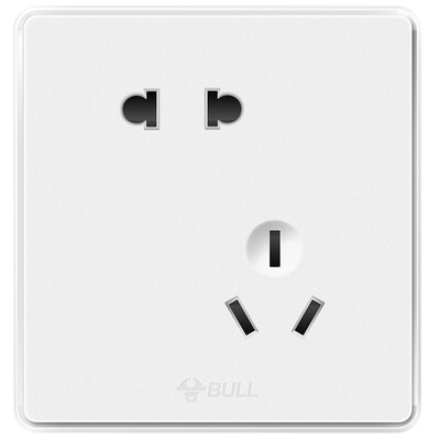 

Bull BULL switch socket G18 series open five holes concealed socket 86 single control with switch panel single open five holes G18E333 texture white