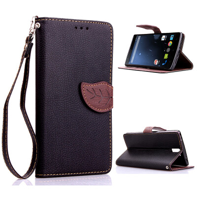 

Black Design PU Leather Flip Cover Wallet Card Holder Case for One Plus One