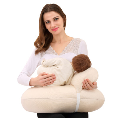 

[Jingdong Supermarket] Joyourbaby (Joyourbaby) color cotton multi-functional breast pillow feeding breast pillow to give birth to babies to sit rice coffee stripes