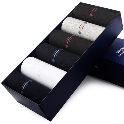 

Jingdong Supermarket with wolf dance male socks socks men business casual cotton socks 85444-6 color mixing 6 pairs of