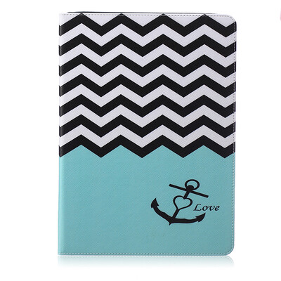

Wave Style Embossing Classic Flip Cover with Stand Function and Credit Card Slot for iPad Pro 12.9