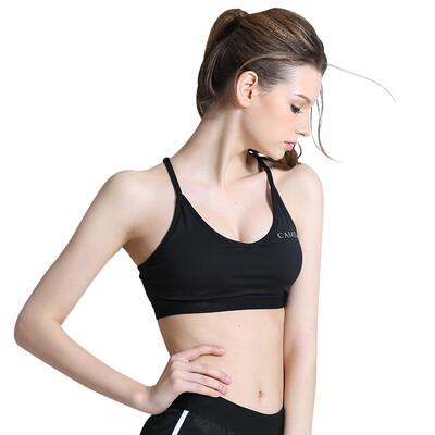 

Camel CAMEL ladies sports vest pure color quick running yoga sports corset C7S1U6905 black XL