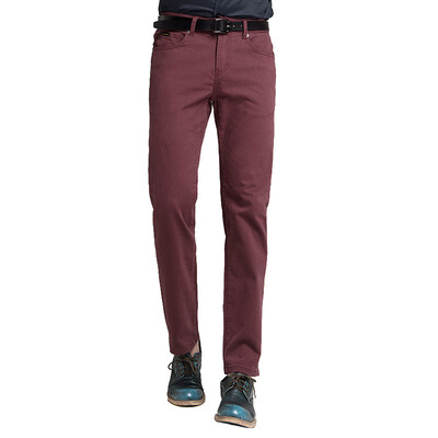

Pierre Cardin (pierre cardin) 680 Pierre Cardin 2017 spring men's new fashion solid color elastic high elastic comfort straight jeans rust red 32 yards