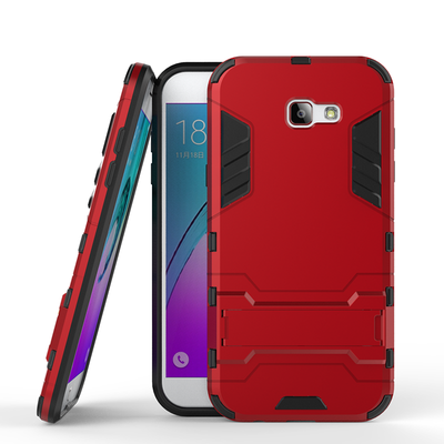

Red Slim Robot Armor Kickstand Shockproof Hard Rugged Rubber Back Case For SAMSUNG Galaxy A7 2017A720