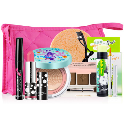 

Glasses Oxygen Beauty Beauty Makeup Set Makeup Set (Cushion CC + Eyebrow Powder + Lipstick + Lip Balm + Mascara + Cosmetic Bag + Eyelash Cutter + Makeup Cotton + Face Wash + Lip Brush