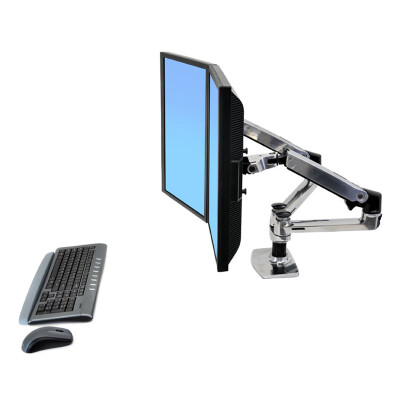 

Ergotron 45-245-026 Display Dual Screen Stand Rotary Computer Rack Desktop Mount 10 Year Original Warranty 10-27 inches