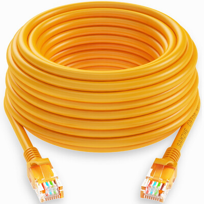 

Shanze (SAMZHE) высокоскоростная ультра-пятая кабельная сеть класса CAT5e 100 гигабитный сетевой кабель компьютерная перемычка супер 5 класс готовый кабель желтый 30 метров YL-530