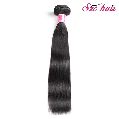 

SZC Hair 8"26" inch Mongolian Virgin Hair Straight 1 Bundles 100g Grade 100 Unprocessed Virgin Human Hair Weave Weft Natural Col