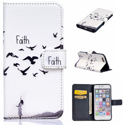

Faith Design PU Leather Flip Cover Wallet Card Holder Case for IPHONE 66S