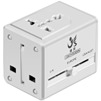 

JAVA (JAYSON) global conversion socket multi-function conversion plug abroad travel power converter universal conversion plug dual USB power charger white