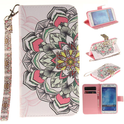 

Multilateral flowers Design PU Leather Flip Cover Wallet Card Holder Case for SAMSUNG GALAXY J5