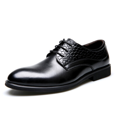 

Yichi EGCHI Dress shoes men&39s casual wear pattern business leather shoes male 36296 black 39
