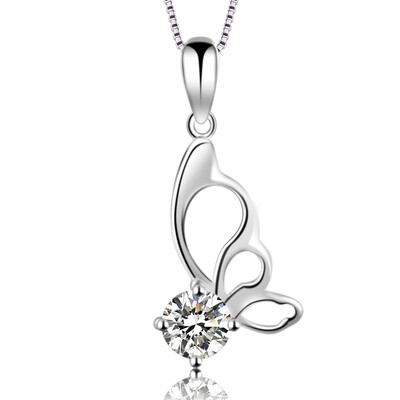 

Seven Seasons (SEVEN DEGREE) S925 Silver Necklace Women's Striped Zirconia Bag Purple Bag Pendant Japanese & Korean Chain Collar Chain Silver Chain 40cm