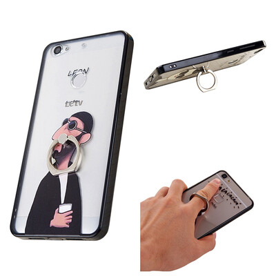 

MOONCASE Cute Pattern TPU Acrylic Bumper Frame Shockproof Protective Case Cover with Ring Holder Kickstand for Letv Le 1s