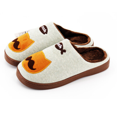 

Dr HOMEBOOS JBS-MT004 Winter Warm Cartoon Cat Cotton Slippers Home Couple Cotton Trailer Green Mens 42-43 Code