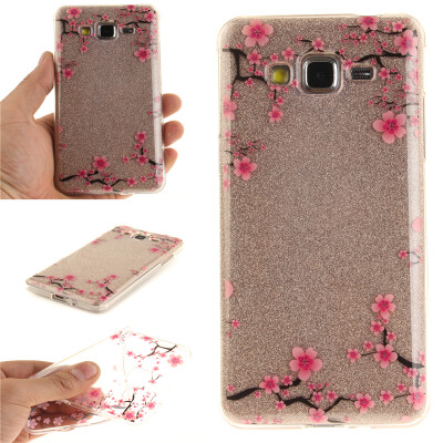 

Up and down plum blossom Pattern Soft Thin TPU Rubber Silicone Gel Case Cover for Samsung Galaxy Grand Prime G530H