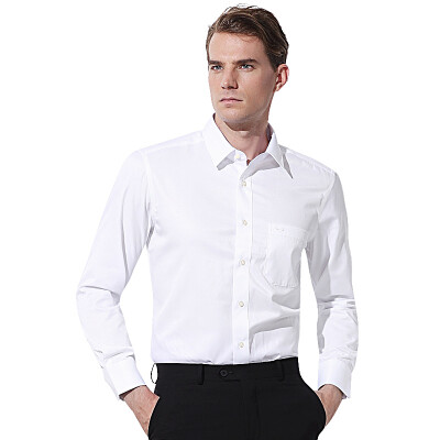 

Fu Shen Virtue plus cashmere shirt men business fit solid color thickening warm and free hot men dress shirt YCM50113083 white 39 (170/88)