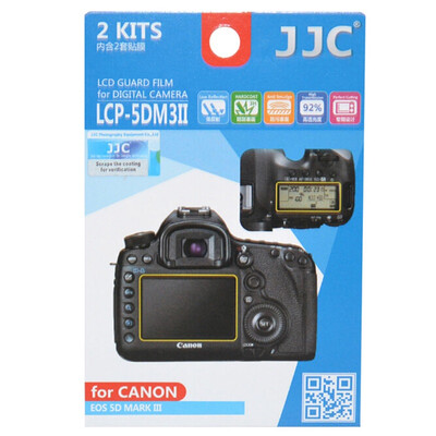 

JJC LCP-5DM3II Canon 5D MARK III dedicated camera film screen protective film shoulder screen film high permeability through scratch screen protective film 2 sets
