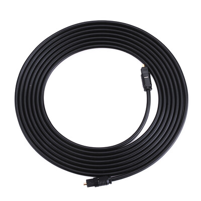 

Cinyobo fever digital optical fiber audio interface SPDIF TOSLINK interface connector TV audio amplifier fiber black 3 meters