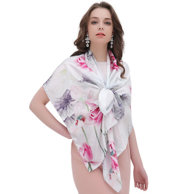 

Jingdong supermarket one meter painting yarn yimihuasha butterfly fly flowers silk scarf female silk silk shawl scarf