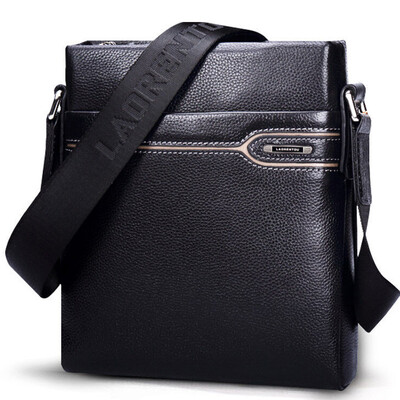 

Older head LAORENTOU Men&39s shoulder bag head layer of leather front&rear open bag business casual practical shoulder bag 810J009L3A black