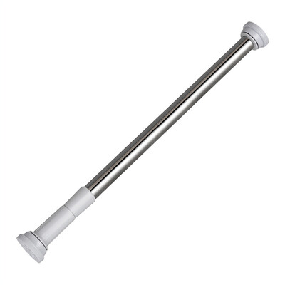 

Mercure guest shower curtain rod stainless steel large round head spring enhanced type punch-free telescopic rod 11m-2m multi-function wardrobe pole curtain curtain curtain rod balcony drying rod