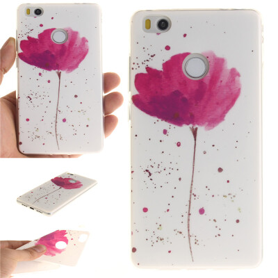 

Purple orchid Pattern Soft Thin TPU Rubber Silicone Gel Case Cover for XIAOMI MI 4S