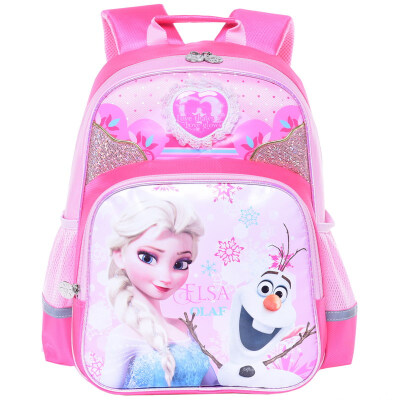 

Disney Snow Disaster children&39s school bag snow&ice princess female models cute light shoulder bag 2 - 5 grade primary school student bag SM11490 rose