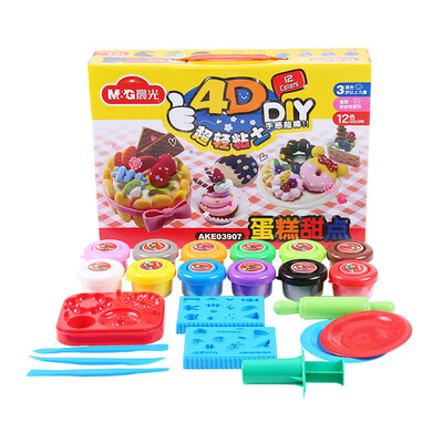 

Morning light M & G AKE03907 delicious cake 4D light clay clay mud mud mud handmade toy set 12 color box