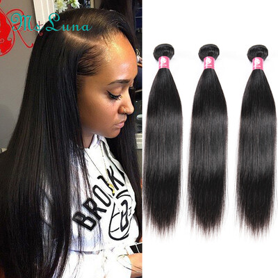 

Ms Luna Hair Malaysian Straight Hair Bundles 3 Piece Lot No Shedding Malaysian Virgin Human Hair Weave