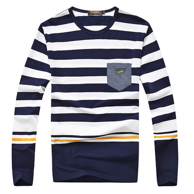 

CARTELO long-sleeved T-shirt men&39s fashion comfortable casual men&39s round neck t-shirt POLO shirt 16001KE0901 white 2XL
