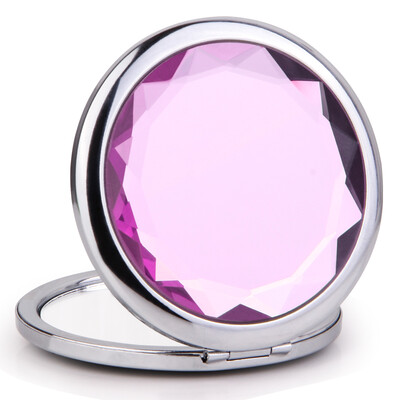 

Uplus fashion color portable portable folding double-sided make-up mirror rich purple new&old packaging random delivery makeup mirror mirror mirror