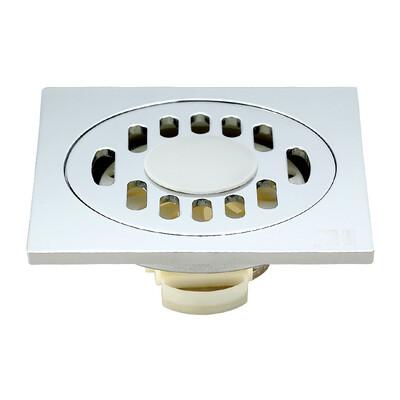 

Hai Li washing machine floor drain deodorant floor drain core copper ultra - thin bathroom floor drain 85803 chrome