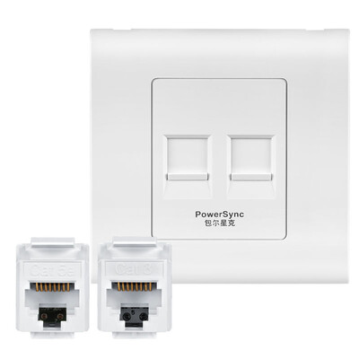 

PowerSync ACPDCANNPA a hole 86 type panel white including a CAT5 network module