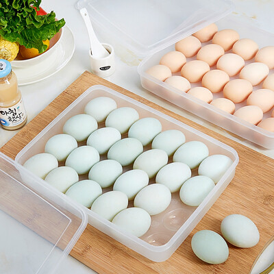 

Jingdong supermarket double-style Japanese egg storage box transparent 24 grid