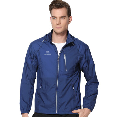 

THE FIRST OUTDOOR skin windbreaker outdoor light breathable skin clothing 631711 men blue blue code