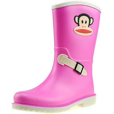 

PaulFrank mouth monkey rain boots fashion boots in the tube color water shoes PF1003 pink 39 yards