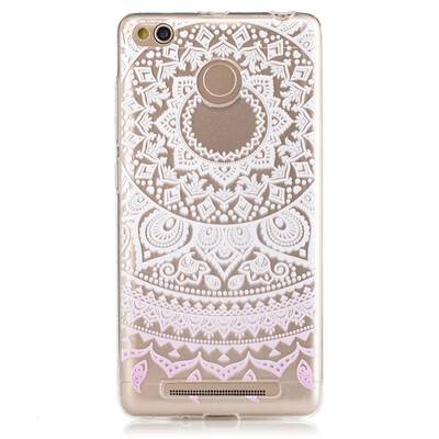 

Белый шаблон Pattern Мягкий Тонкий TPU Резиновый Силиконовый гель Чехол для XiaoMi Red Mi 3S