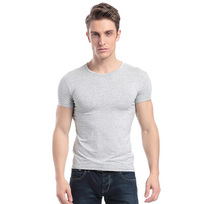 

[Jingdong supermarket] Langsha vest 1 piece of men's pure color rendering bottom vest movement stretch Slim men's sweater gray 180 / XXL